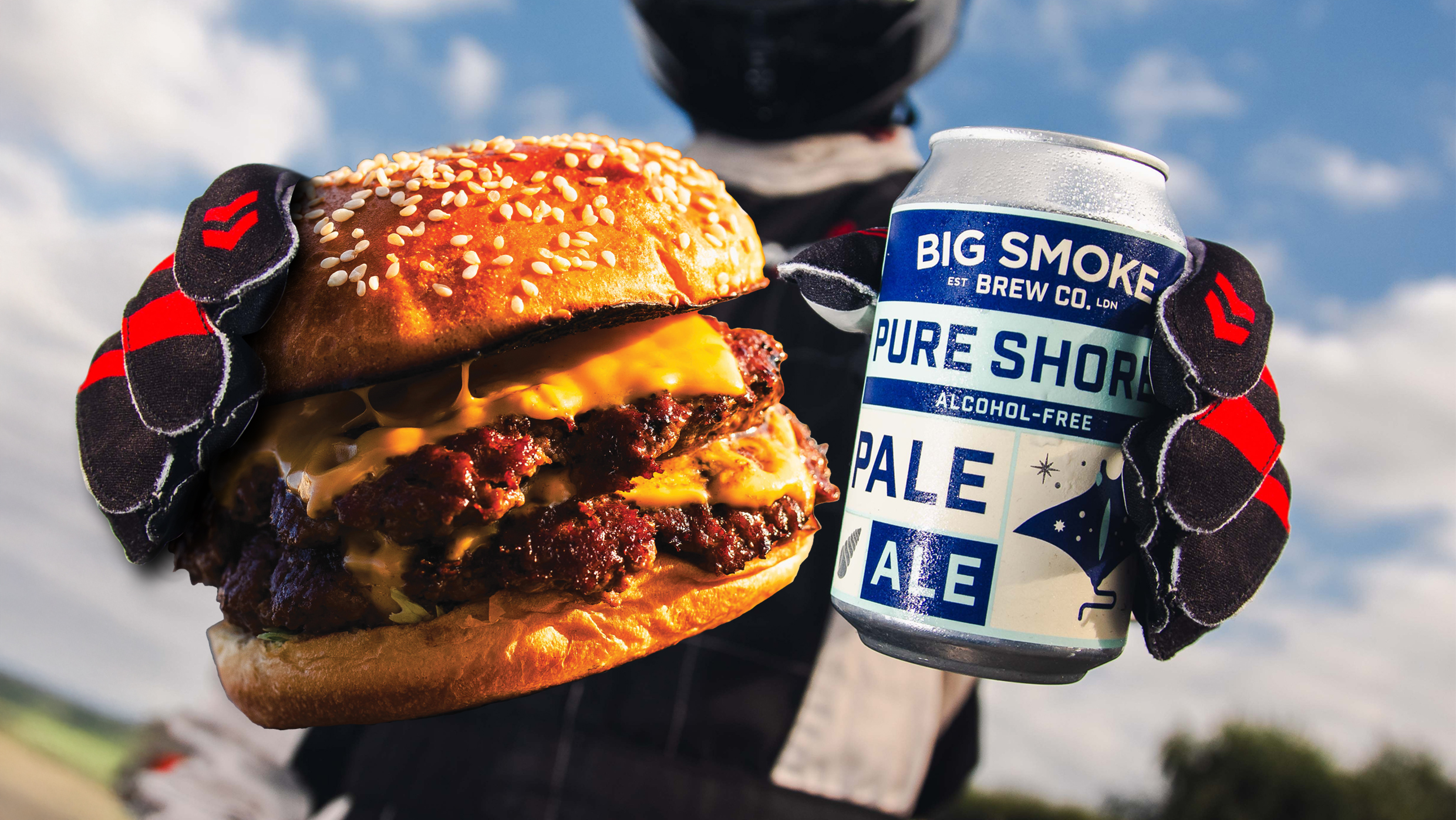 Burger and beer deal large