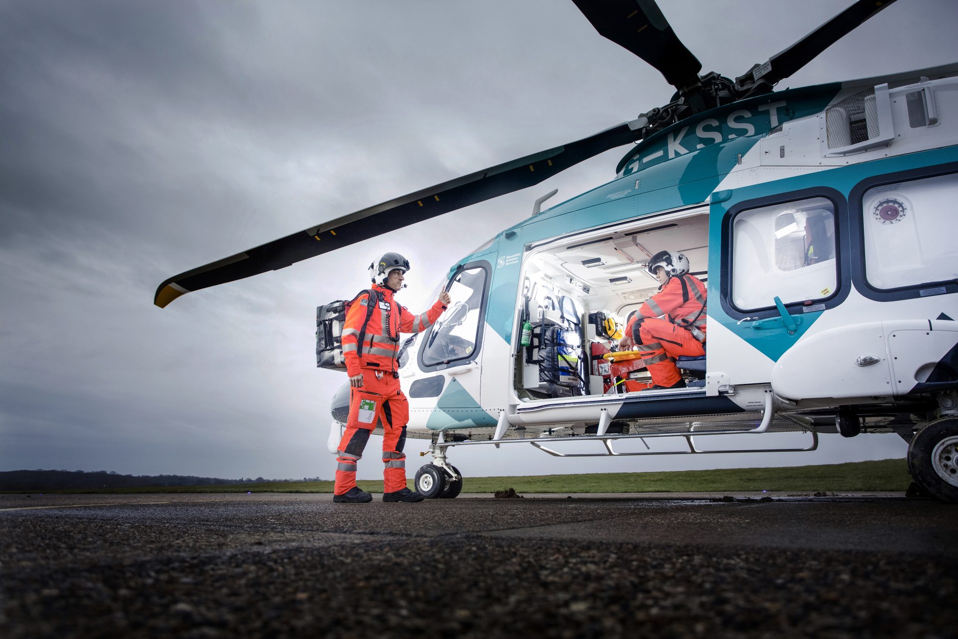 1 AW169 with moody sky